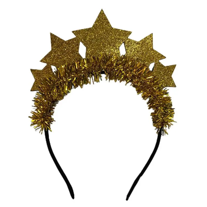 Giáng sinh đầu bopper với long lanh Sao tóc Hoop tinsel Headband năm mới Eve bên ảnh Prop Nguồn cung cấp
