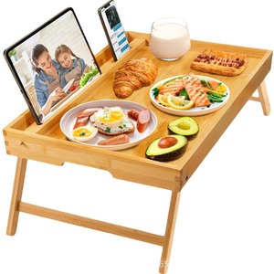 <span class=keywords><strong>Table</strong></span> d'appoint pliante <span class=keywords><strong>en</strong></span> <span class=keywords><strong>bambou</strong></span> pour ordinateur, style paresseux, <span class=keywords><strong>table</strong></span> <span class=keywords><strong>de</strong></span> petit-déjeuner, plateau multifonctionnel avec fentes pour téléphone et iPad - Product Image 5