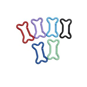 Bone Shaped Electrophoretic Color <b>cat</b> Pet Accessory Hanger Clothing Hook Aluminum Mountain Buckle Outdoor Ring Buckle - Product Image 1