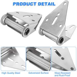 مفصلات أبواب المرآب السكنية من CHI، فولاذ مختوم بسمك 16، خيارات مفصلات طرفية ووسطية للأبواب القطاعية للمثبتين - Product Image 5