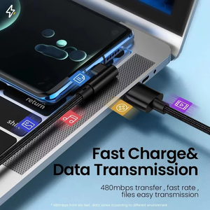 Micro USB Cable 90 độ USB Cable Đối với Samsung S7 Xiaomi <span class=keywords><strong>Android</strong></span> điện thoại thông minh Điện thoại USBC cable Nhà Máy Giá Nhà sản xuất - Product Image 6