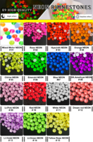 Haute qualité Non Hotfix néon dos plat cristal verre strass néon SS3-SS20 Strass pierres pour bricolage ongles