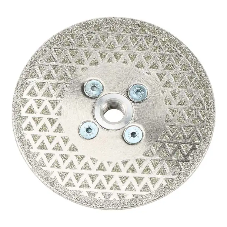 Disco circular de corte rápido de 5 pulgadas, hoja de diamante galvanizado, segmento de borde continuo turbo, hoja de sierra de diamante de granito