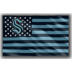 จัดส่งรวดเร็ว ธงทีม NHL ออกแบบพิมพ์ลายตามสั่ง ทีมซีแอตเทิล คราเคน - Product Image 5