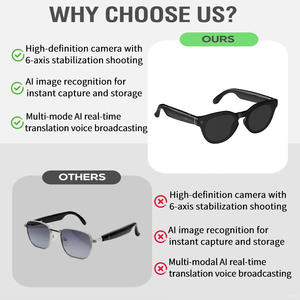 AI Smart Wireless BT Call Translation Camera Smart Glasses Image <strong>Recognition</strong> 1080 Video Recording <strong>Voice</strong> Assistant 24/7 TFT - Product Image 4