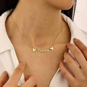 Collana Personalizzata con Ciondolo a Lettera Cartoon in Acciaio Inox Placcato Oro, Gioielli alla Moda per Donna, Vendita all'Ingrosso - Product Image 3