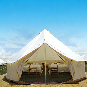 Tente <span class=keywords><strong>yourte</strong></span> de luxe pour le camping en plein air, tente pyramidale en forme de cloche, tissu Oxford, imperméable quatre saisons, <span class=keywords><strong>une</strong></span> chambre, hôtel de style indien - Product Image 1