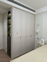 Armoire de chambre d'enfant, placard personnalisé pour enfants avec bureau et rangement, meubles en bois massif pour chambre de fille ou de garçon