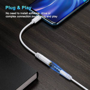New Bee <span class=keywords><strong>USB</strong></span> Type <span class=keywords><strong>C</strong></span> à 3.5mm <span class=keywords><strong>Adaptateur</strong></span> audio TPE Gainé <span class=keywords><strong>Adaptateur</strong></span> de prise casque pour Samsung Android iPad Téléphones mobiles - Product Image 5