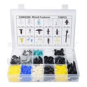 CNIKESIN Lot de 730 attaches mixtes en plastique pour réparation et remplacement automobile - Product Image 1