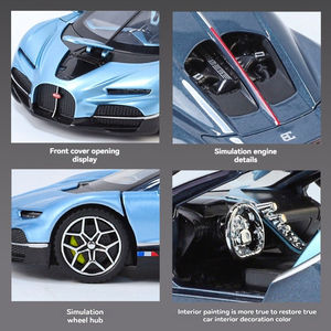 Coches de Juguete de Metal Fundido a Presión, Escala 1:32, Bugatti con Sonido y Luz, Puertas Abatibles, Superdeportivo, Decoración, Modelo de Juguete - Product Image 4