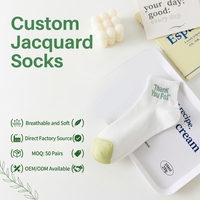 Chaussettes Jacquard Personnalisées en Coton, Modèle Cheville, OEM, Tricot Élastique, Confortables, Respirantes, pour le Sport et le Quotidien, pour Hommes et Femmes
