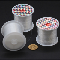 Fil de pêche transparent non élastique pour la confection de bijoux DIY, fil de cristal perlé, fil de soie tissé à la main