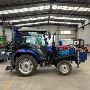 High Efficiency 40HP Diesel Tractor Mounted 200m Deep Hydraulic Underground Water Well Borehole Drilling Rig Machine