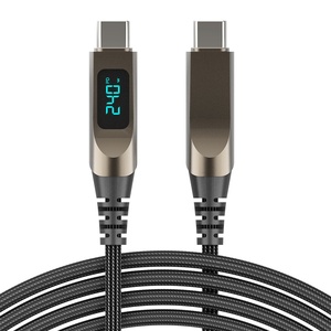 Câble USB-C vers USB-C 240W avec affichage LED, compatible avec la charge rapide PD, <span class=keywords><strong>cordon</strong></span> de charge pour <span class=keywords><strong>iPhone</strong></span> 18, Cbook Pro, Samsung - Product Image 2
