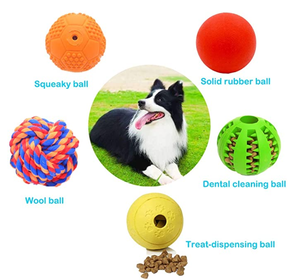 5 funciones diferentes goma dentición diente masticar bola interactiva pequeño gato grande perro rompecabezas juguetes para dispensar alimentos Tratar - Product Image 2