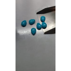 Cabujón de cuarzo turquesa azul, piedra preciosa de turquesa tallada de 10x14 mm, piedra de cuarzo turquesa tallada - Product Image 6