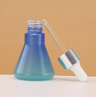 Botella de Vidrio Transparente con Gotero de 30 ml, Botella Cónica de Vidrio con Gotero para Subenvasado de Líquidos y Esencias