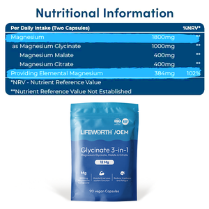 LIFEWORTH Premium <span class=keywords><strong>Magnesium</strong></span> Glycinaat Complex - Zeer absorbeerbaar <span class=keywords><strong>magnesium</strong></span> <span class=keywords><strong>supplement</strong></span> voor stress, slaap & spierondersteuning - Product Image 2