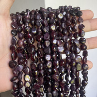Perles roulées de pierres précieuses naturelles en gros, perles de cristaux de pépites pour la fabrication de bijoux à bricoler soi-même 6mm 8mm