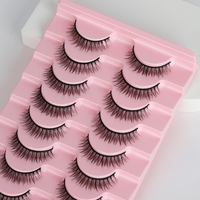 Cils SP naturels noirs longs, 10 paires, effet œil de chat, pour un volume éclatant, bande complète, faux cils en vison synthétique réutilisables, sans cruauté animale