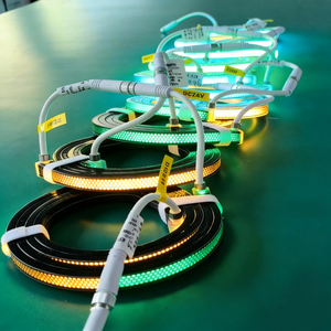 Ruban LED néon anti-reflet avancé 12x12mm 24V RGBIC SPI adressable individuellement pour la décoration intérieure, les salles de jeux et les bars - Product Image 6