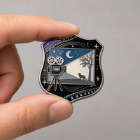 Caméra de cinéma émaillée en alliage de zinc plaqué or, imitation antique moderne, personnalisée, pour les amateurs de films et de la lumière de lune