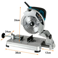 Mini-tronçonneuse à aluminium de 7 pouces pour la découpe de métaux, machine à couper les tuyaux, coupeur de profilés en aluminium de haute précision à rail coulissant, outil électrique