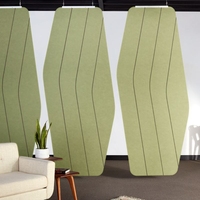Panneau Acoustique Moderne Absorbant le Son, Cloison Acoustique Suspendue, Design 3D, Écran d'Intimité en Feutre PET Suspendu pour Hôtel et Appartement