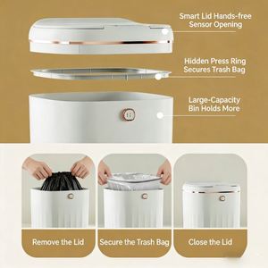 20/22L 2026 Nuevo Diseño Sensor Inteligente Hogar Inteligente ABS Cubo de Basura Automático para Baño y Cocina con Tapa Gran Capacidad de Almacenamiento Venta al por Mayor - Product Image 4
