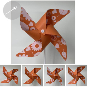 Petit bricolage fait à la main en plastique bricolage moulin à vent Production créative peinture et <span class=keywords><strong>Origami</strong></span> assemblage jouets pour les enfants de la maternelle - Product Image 4