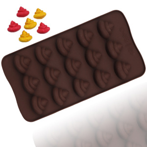 Molde de Silicona Divertido con Forma de Caca, 15 Cavidades, para Chocolate, Jabón y Repostería - Product Image 2