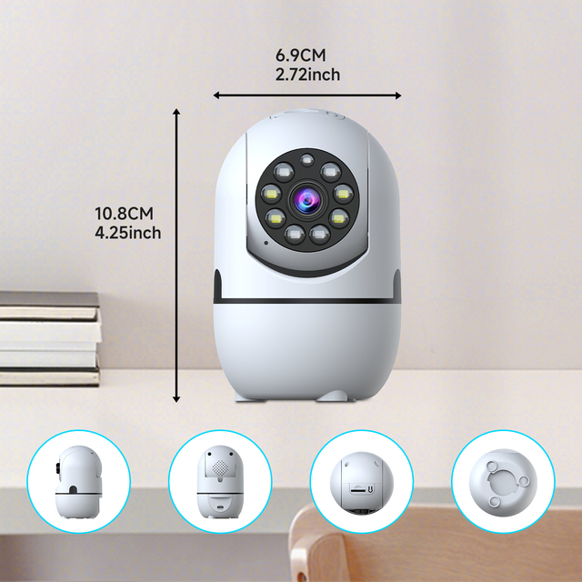 1080P 2MP Smart CCTV WiFi Wireless IP Camera Two-Way Audio Night Vision Baby Monitor Auto Tracking Motion Detection Built-in