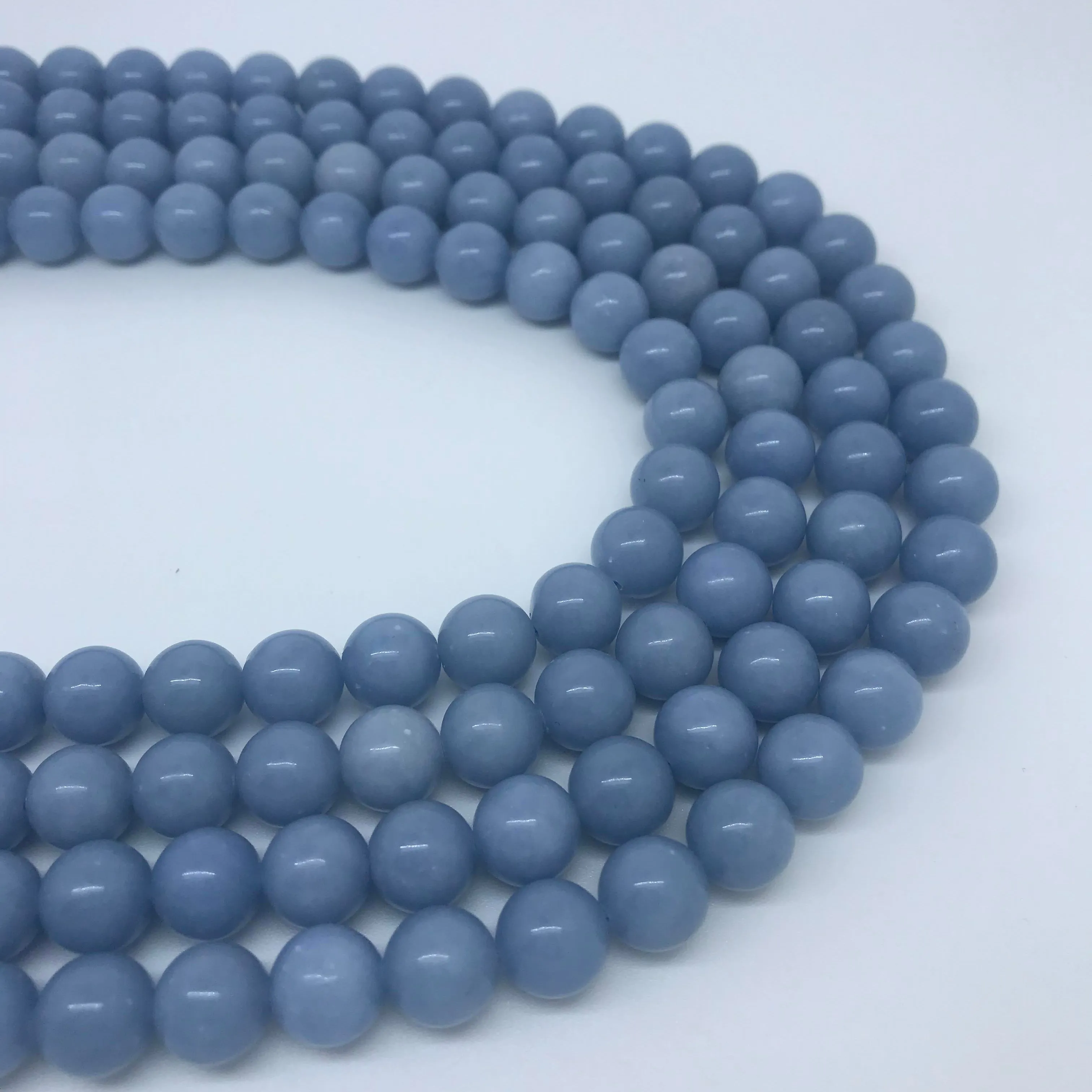 High Quality Genuine Natural Blue angel Stone Semi-precious stones Round Loose Beads