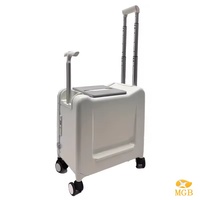 Valise pour enfants en PC rigide, double coque en aluminium, avec serrure à combinaison antivol, étanche, bagage à main, valise de cyclisme, roulettes silencieuses