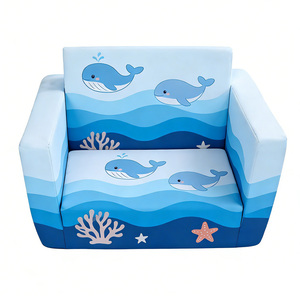 Taburete Plegable Individual de Espuma con Tela de Piel de Durazno, Color Personalizado, para Niños, Rincón de Lectura, Sofá de Dinosaurio para Bebés - Product Image 3