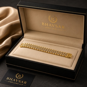 22K Gold Diamond Designer <b>Bracelet</b> for Men and Women Luxury Chain <b>Bracelet</b> Elegant Wedding Party Wear Jewelry - Product Image 6