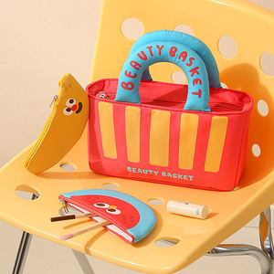 Beauty Basket Cosmetic Bag Medium Capacity Multi Function Travel <b>Storage</b> Case <b>For</b> <b>Makeup</b> And Accessories - Product Image 3