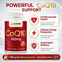Gummies CoQ10 OEM ODM 100mg Saveur Orange Naturelle 60 Unités Marque Privée Emballage Personnalisé Fabrication sous Contrat