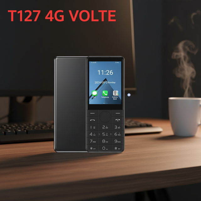 OEM ODM 4G VOLTE T127 2.8Inch Touch Screen Big Battery NO Camera Ultra-thin Keyboard Button Compact Design Confidentiality