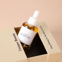 Flacon compte-gouttes en verre à base épaisse et épaule ronde de 30 ml pour soins de la peau, huiles essentielles et huiles corporelles, avec pipette pour sérum
