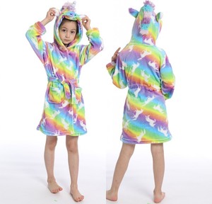 Mode enfants Animal fête Costume robe <span class=keywords><strong>peignoir</strong></span> en peluche cheval <span class=keywords><strong>peignoir</strong></span> pour filles garçons fête d'anniversaire décoration - Product Image 3