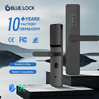 Cerradura Inteligente Bluelock Grado C, Diseño Original de Fábrica, TThotel, Desbloqueo con Tarjeta y Aplicación, Almacenamiento en la Nube, Compatible con Múltiples Puertas