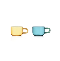 Tasses à café froid en verre borosilicate personnalisées, tasses à lait et à expresso pour fêtes et restaurants