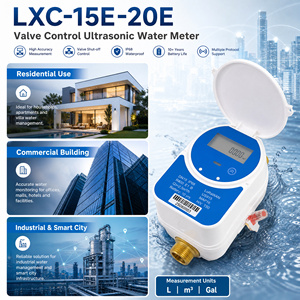 <span class=keywords><strong>Compteur</strong></span> d'<span class=keywords><strong>eau</strong></span> intelligent numérique ultrasonique prépayé en laiton DN15 DN20 à faible coût avec vanne de contrôle en litres et verrouillage pour usage domestique - Product Image 5