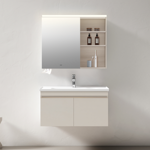 Modern Custom LED Mirror Cabinet Ceramic Wash <strong>Basin</strong> Waterproof Glass <strong>Bathroom</strong> Furniture <strong>Storage</strong> for Home Hotel <strong>Bathroom</strong> Vanities - Product Image 2