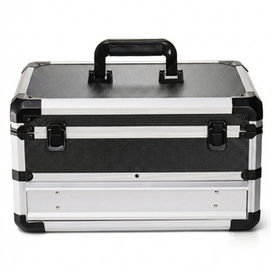 Caja de Herramientas de Aluminio con Cajón, Cerradura Metálica, Organizador de Herramientas Portátil, Estuche para Oficina y Gimnasio - Product Image 5