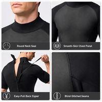 Combinaison de plongée courte en néoprène 3 mm de haute qualité pour homme avec fermeture éclair dorsale pour équipement professionnel