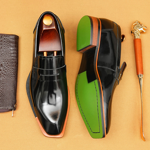 Chaussures décontractées en cuir véritable de style coréen, bottines, chaussures formelles vintage britanniques - Product Image 5