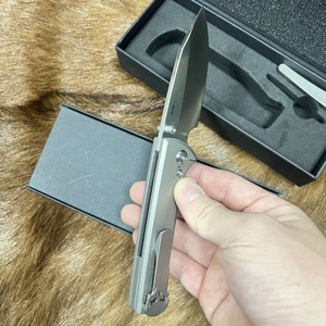 CNC chiến thuật cắm trại Dao Titan xử lý tự vệ săn bắn gấp lưỡi dao cao cấp M390 EDC Túi dao khung khóa - Product Image 3